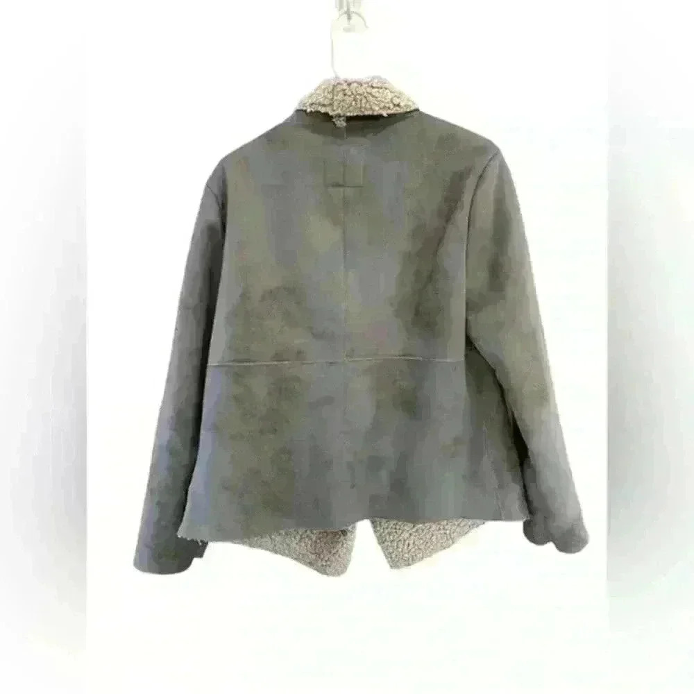 Dylan Bowie Jacket Faux Suede Jacket Sherpa Lined Size‎ M - Picture 3 of 9